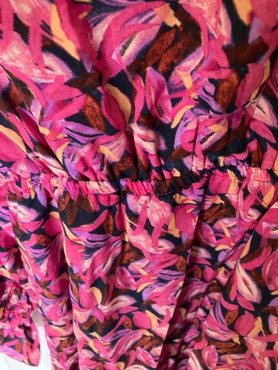 Entro: Pink Floral Long Sleeve Dress- M - Picture 6 of 16